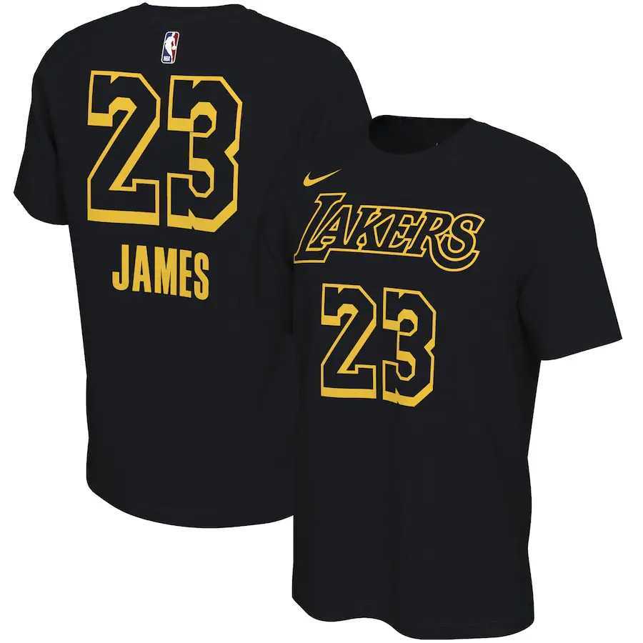 Men's Lakers 23 LeBron James Black Nike Restart Name & Number T-Shirt,We sell and wholesale Men's Lakers 23 LeBron James Black Nike Restart Name & Number T-Shirt on line form chian!